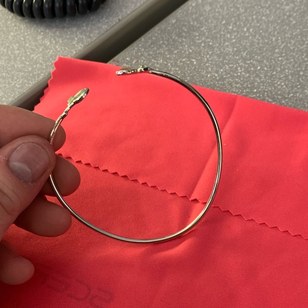 Sterling Silver Leaf Cuff -Adjustable - image 3